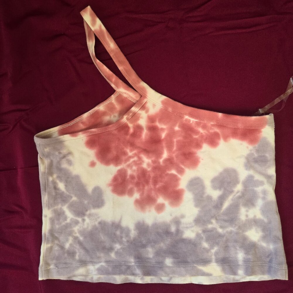 Champion tie dye off shoulder crop top, size M - Picture 3 of 6